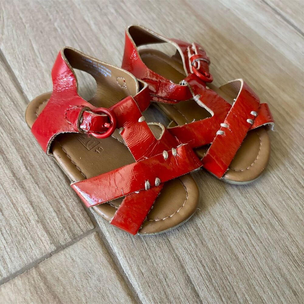 Baby Unisex Red Sandals Size 19 Toddler Shoes